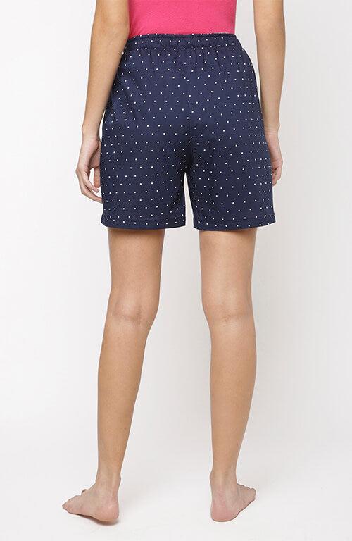 The Polka Dot Blue Women WFH Shorts