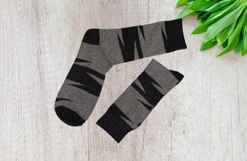 Classic Marls Calf Socks - Grey White