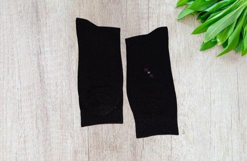 Merino Tie Dye Calf Socks - Black