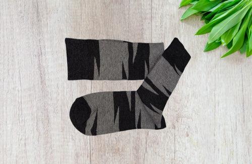 Classic Marls Calf Socks - Grey White