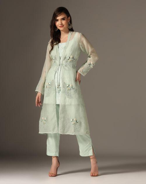 Mint Long Jacket Set