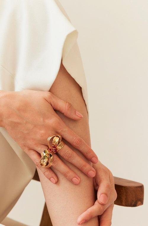 Crystal Chrysanthemum Ring