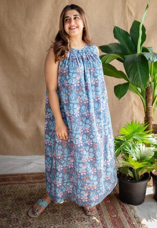 Mariyum Sanganeri Slub Cotton Dress