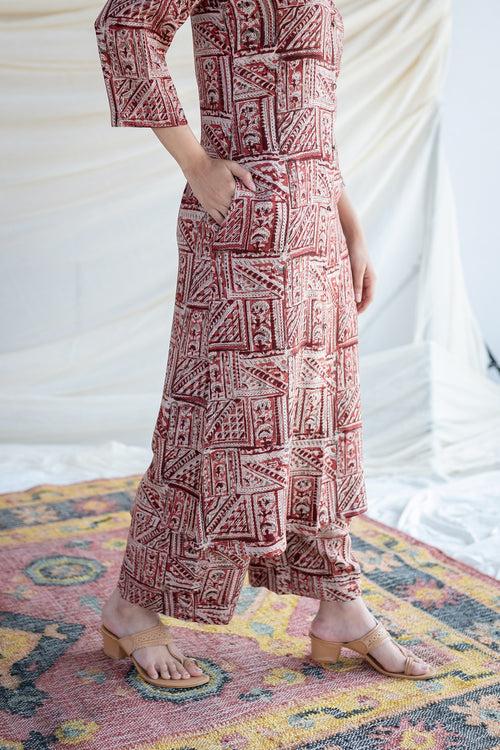 Harshali Kalamkari Rayon Co-Ord Set