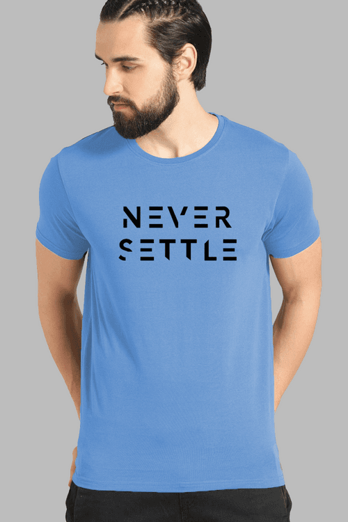 ADRO Mens Never Settle Cotton T-Shirt