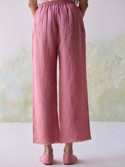 Blushing Blooms Linen Pants