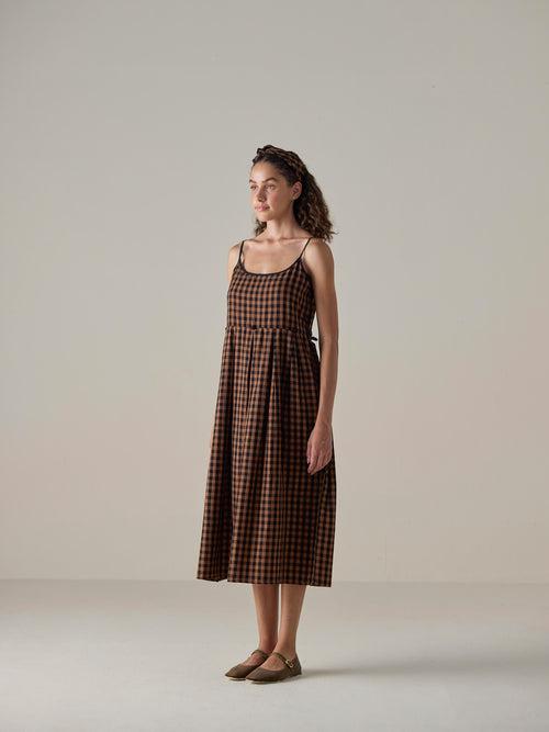 Auburn Check Slip Dress