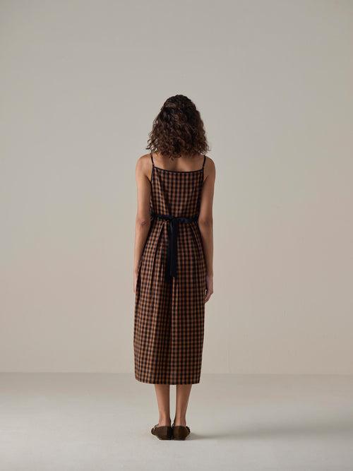 Auburn Check Slip Dress