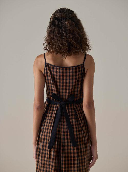 Auburn Check Slip Dress