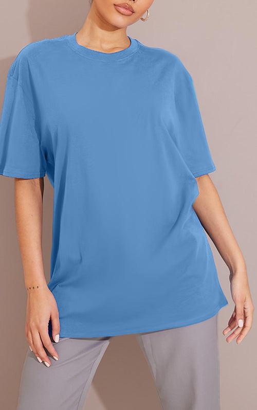 Effortless Elegance: The Perfect Oversized Comfort for Women - (Sky Blue)