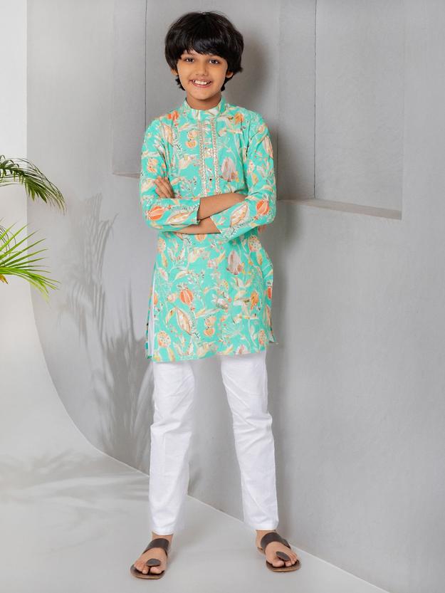 Sea Green Kurta Pyjama