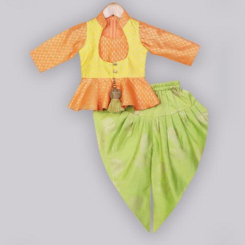 Halloween Glow Peplum Top Dhoti Set