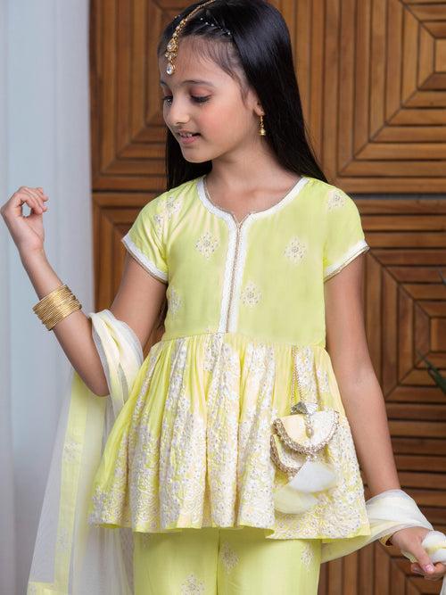 Lime Punch Sharara Set