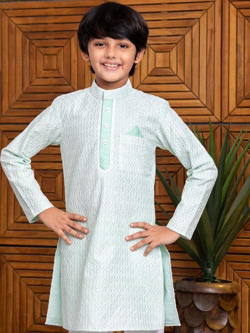 Mint Rose Kurta Set