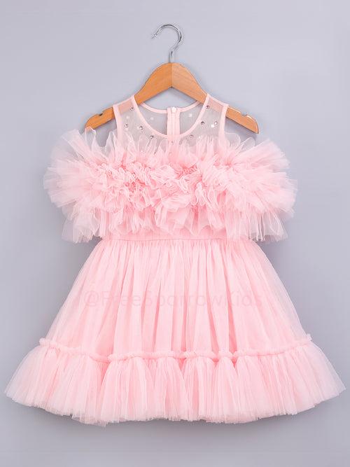 Misty Pink Dress With Hair Clip
