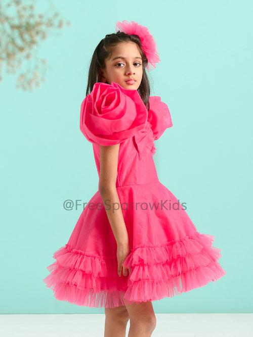 Fairy Rose Dress With Hair Clip