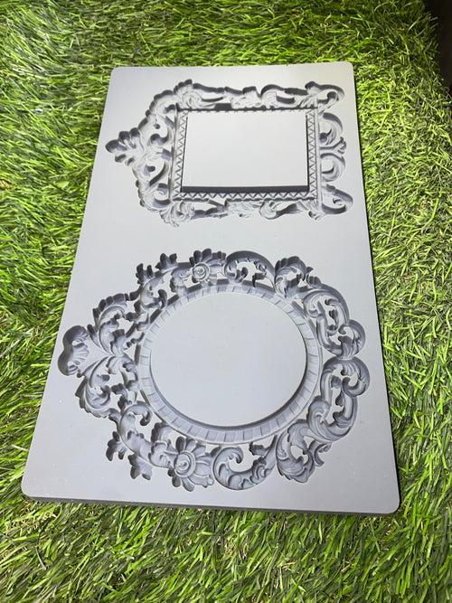 Silicone Double Frames Large Vintage Mould - High Quality