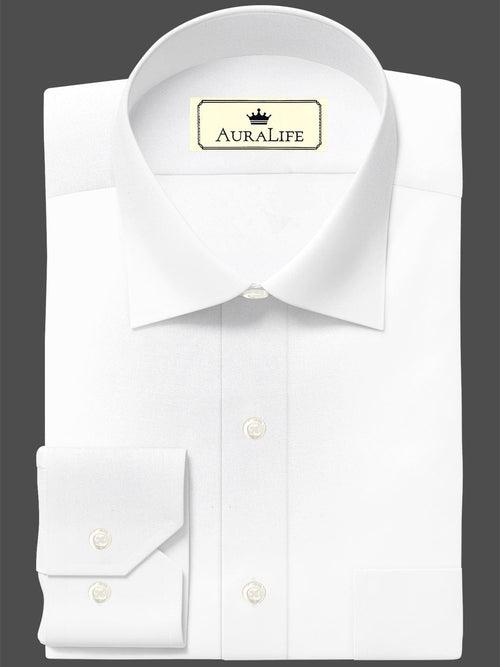 Customized Designer Shirt Made to Order from Premium Egyptian Cotton White - CUS - 10047