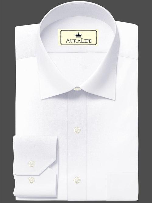Customized Designer Shirt Made to Order from Premium Egyptian Cotton White - CUS-10046