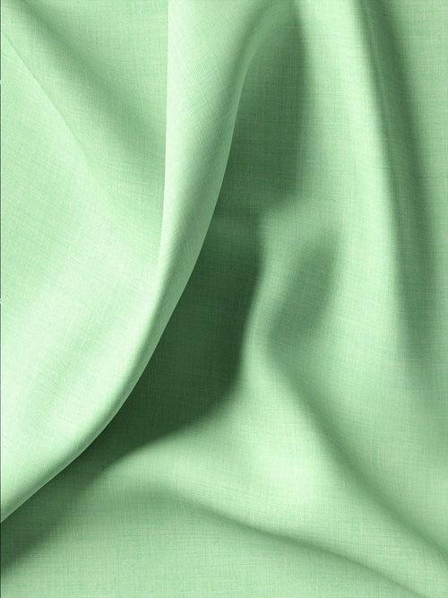 Custom Tailored Designer Shirt Made to Order from Cotton Blend Light Green - CUS - 10192