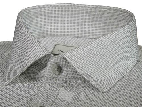 Men's Premium Cotton Blend Dobby Shirt Light Grey (0988)