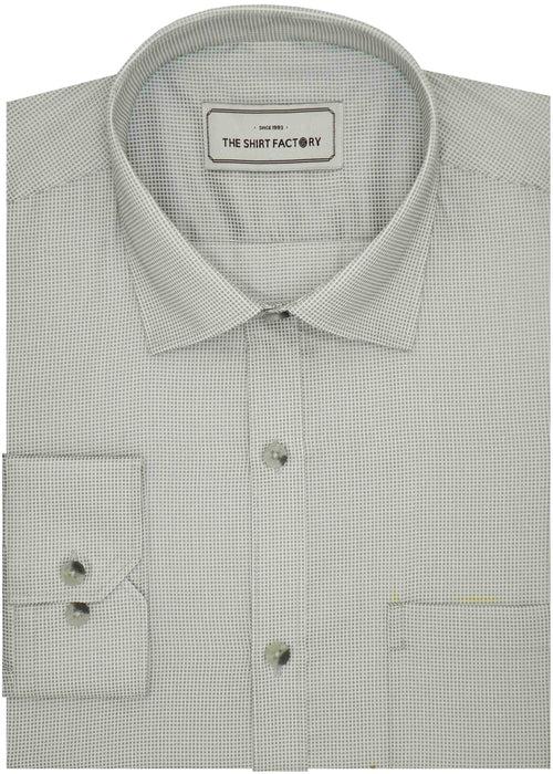 Men's Premium Cotton Blend Dobby Shirt Light Grey (0988)