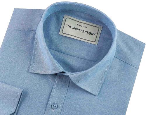 Men's Cotton Blend Oxford Sky Blue Shirt - (0537)