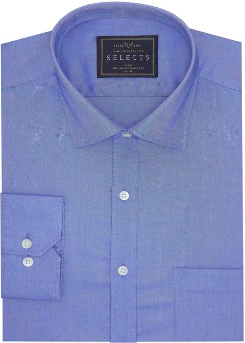 Selects Premium Cotton Plain Shirt - Blue (0509)