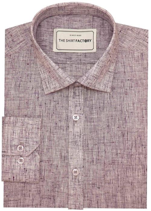 Men's Cotton Blend Plain Shirt - Light Purple (0698)