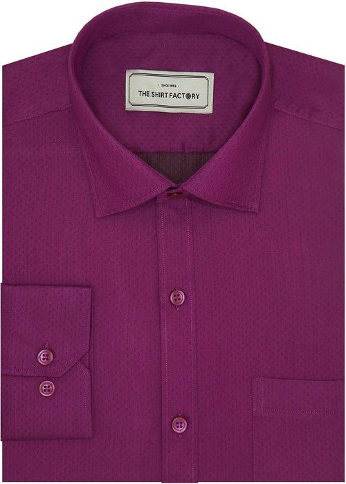 Men's Poly Cotton Printed Shirt Purple (0995)