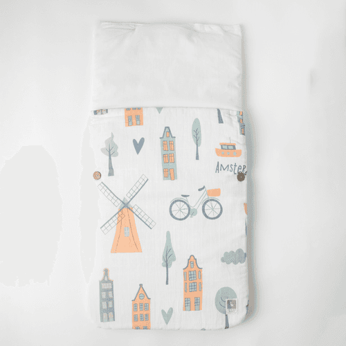 Awesome Amsterdam Baby Carrier Nest (Muslin) -Carrying Nest Bag Portable Travelling Bed for Infants for 0-4 Months
