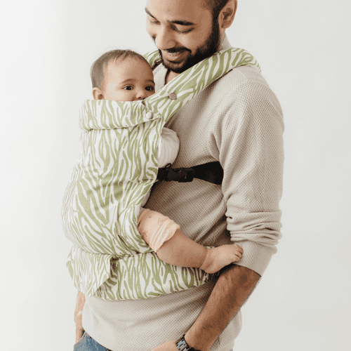 Zoey’s Baby Carrier, Made Of Bamboo Linen, Safe & Ergonomic, 2 Carry Positions, for 4 Months to 3 Year Old Baby (Zebra Stripes Color)