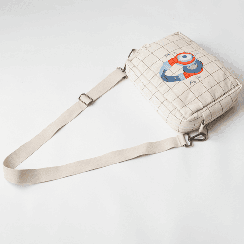 Snazzy Headphone Cotton Sling Bag (Handcrafted Patchwork)