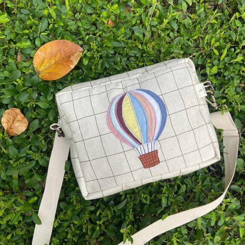 Hot-Air Balloon Cotton Sling Bag (Handcrafted Patchwork)