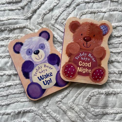 Teddy Bear Says Good Night + Wake Up Set of 2 Children's Book