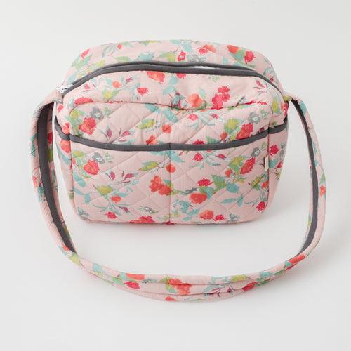 Blush Orchard Diaper Bag (100% Cotton with diamond Quilting)