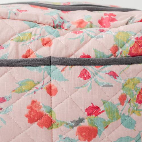 Blush Orchard Diaper Bag (100% Cotton with diamond Quilting)
