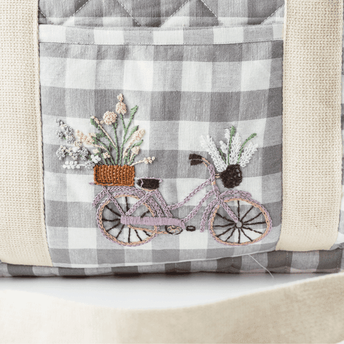 Hand Embroidered Life is A Beautiful Ride Diaper Bag