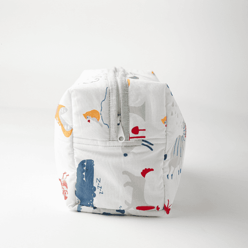 Happy Animal Tribe Diaper Bag (100% Cotton with diamond Quilting)