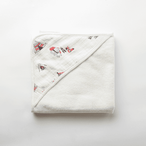 Bohemian Chic Organic Muslin Hooded Towel