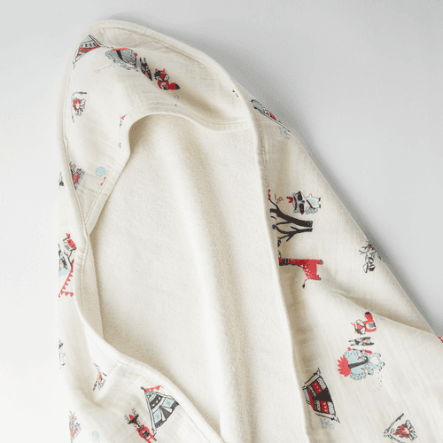 Bohemian Chic Organic Muslin Hooded Towel