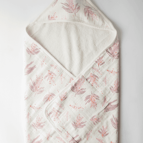 Muhly Grass Muslin Hooded Towel