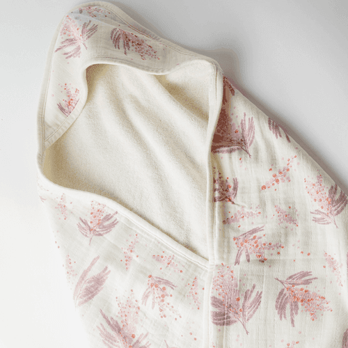 Muhly Grass Muslin Hooded Towel