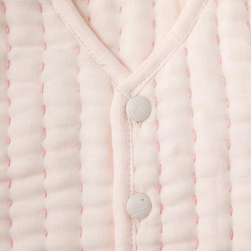 Rosette Muslin Quilted jacket (0-6 months)