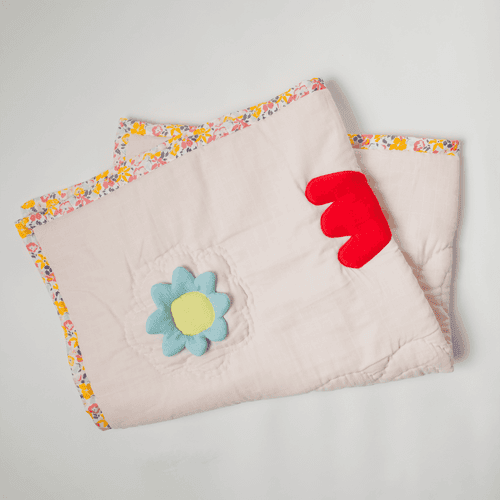 Bloom Your Own way Muslin Handmade Baby Quilt