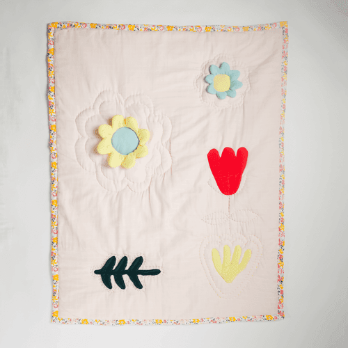 Bloom Your Own way Muslin Handmade Baby Quilt