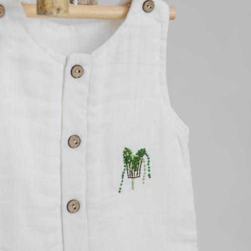 Grow Green Double Layer Muslin Romper/Jumpsuit/Playsuit