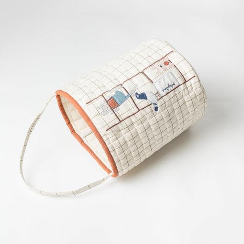 The Ladder Storage Basket (Handcrafted Patchwork)