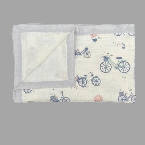 Time to Ride Muslin Blanket (Two-Layer Dohar)