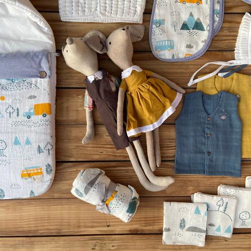 Newborn Essentials Super Combo - Little Camper Theme (total 19 items)